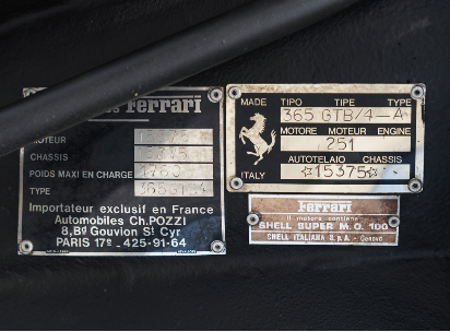 Ferrari 365 GTB/4 Daytona #15375